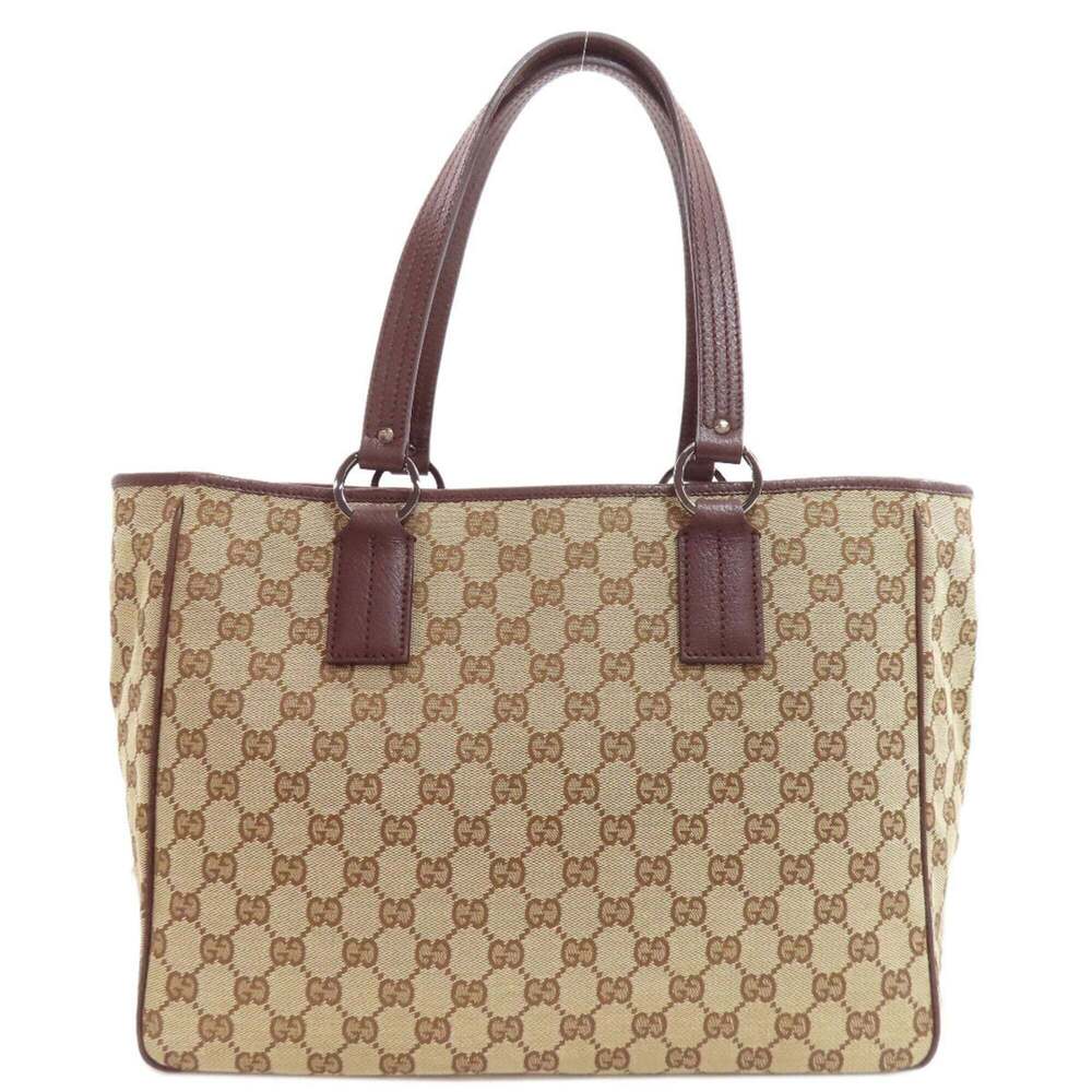 GUCCI Brown Canvas Tote Bag